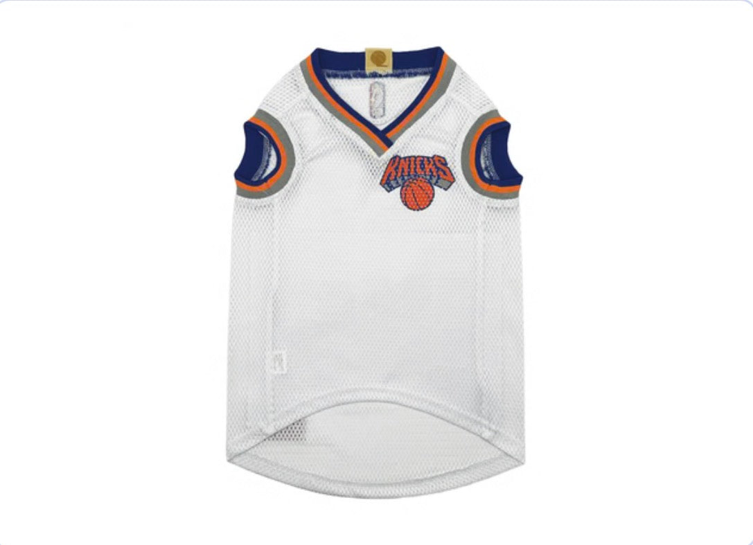 NBA NY Knicks Basketball Dog & Cat Road Mesh Jersey