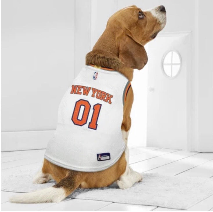 NBA NY Knicks Basketball Dog & Cat Road Mesh Jersey