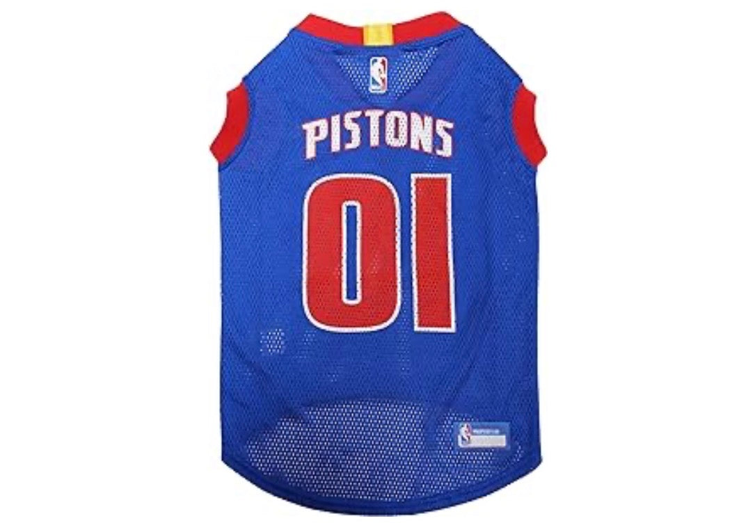 NBA Detroit Pistons Basketball Mesh Dog & Cat Jersey