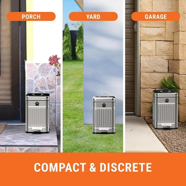 Metal Waste Bin (Silver)