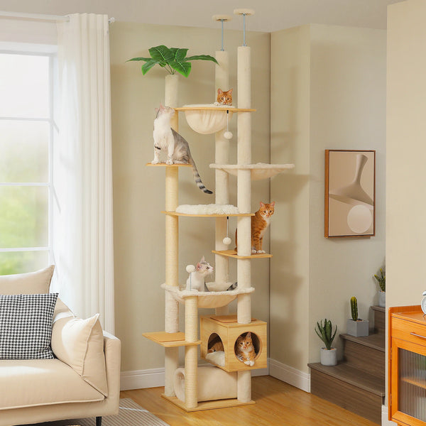 Adjustable Wooden Cat Tree
