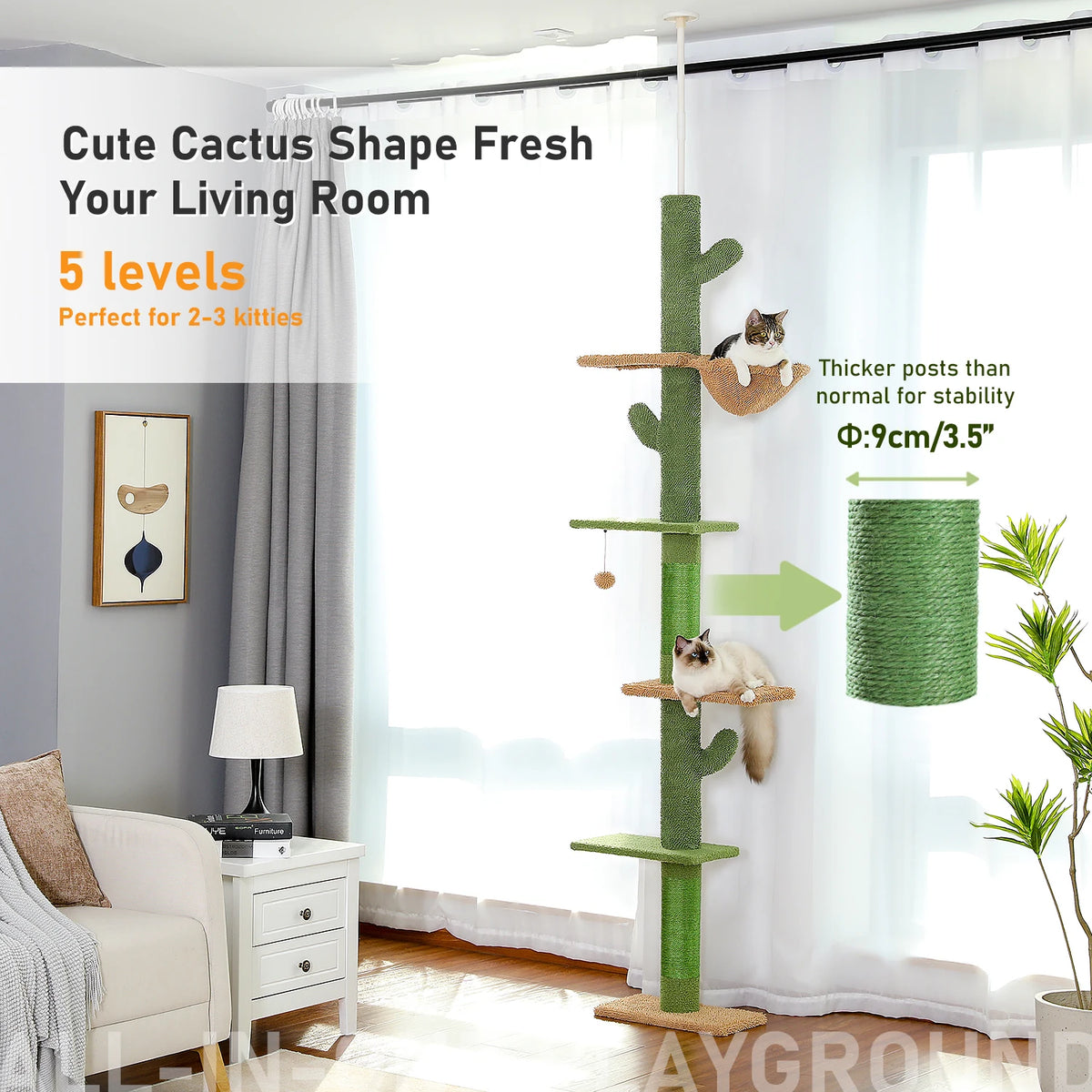 5-Tier Cactus Cat Tower