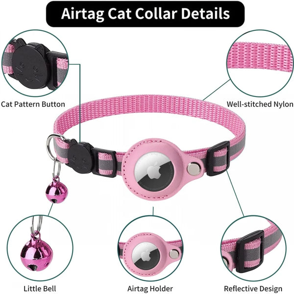 Reflective Airtag Collar for Cats