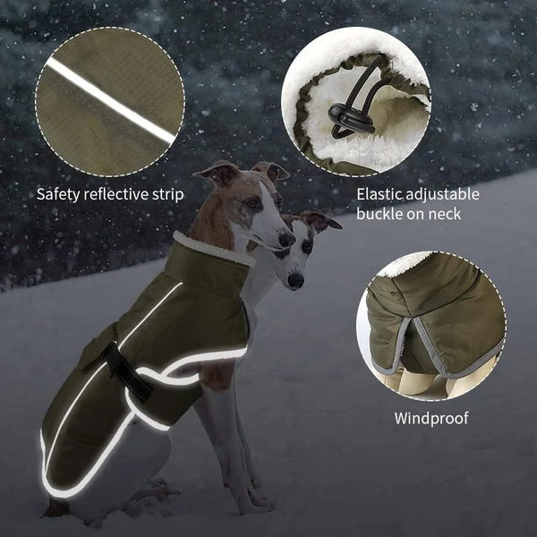 Reflective Winter Coat for Large Dogs