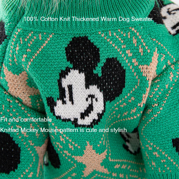“Mickey Mouse” Pullover Dog Sweater