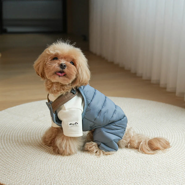 Winter Dog Overalls and Hat (sold separately)