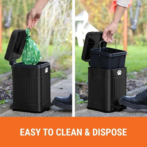 Metal Waste Bin (Black)