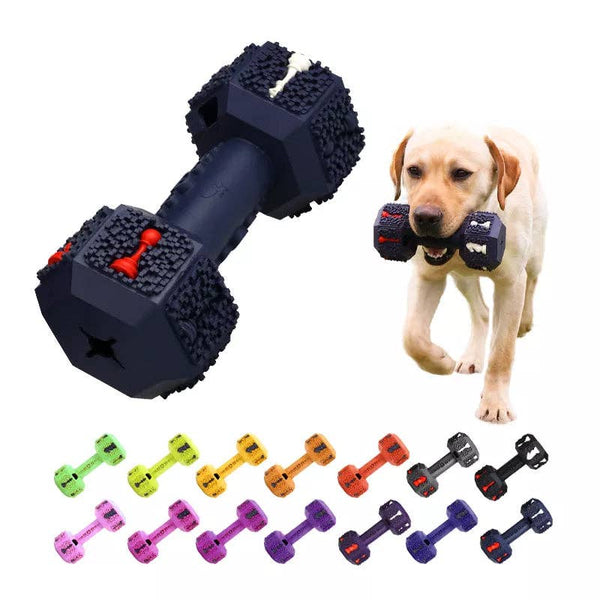 Dumbbell Dog Chew Toy for Aggressive Chewers