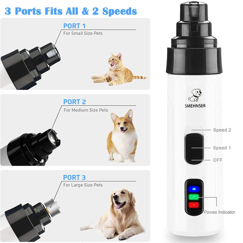 Rechargeable pet nail store grinder