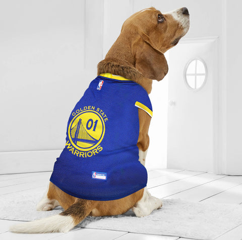 NBA Golden State Warriors Pets Puffer Vest - S