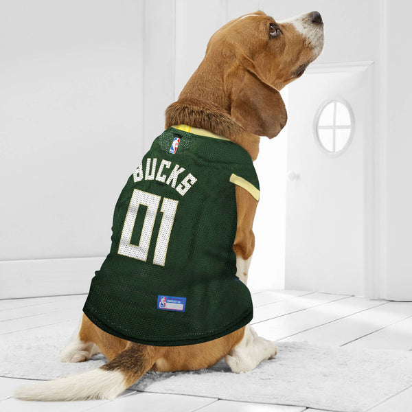 NBA Milwaukee Bucks Basketball Mesh Dog & Cat Jersey